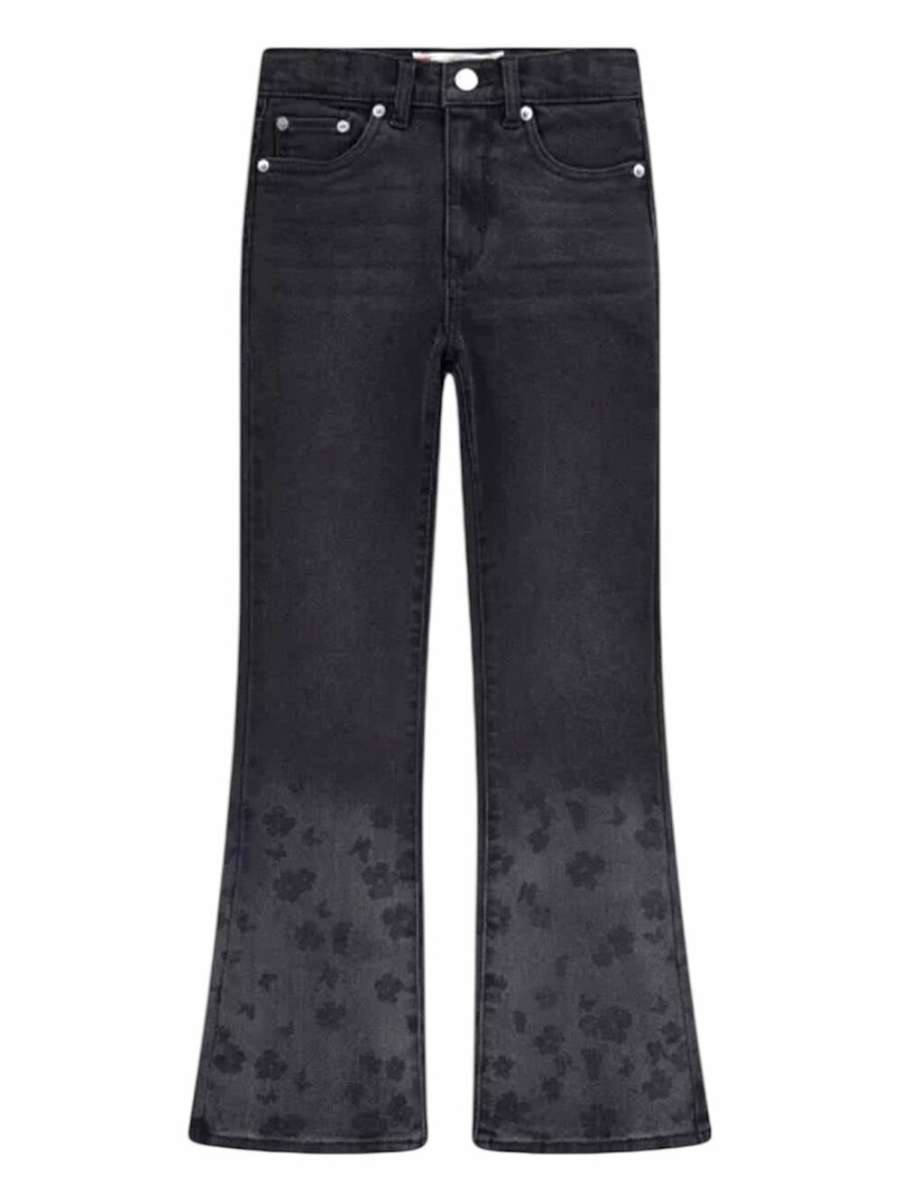 Levi's 726 Flare Jeans Faded Art Gray Adjustable Waist Girls - Size 10